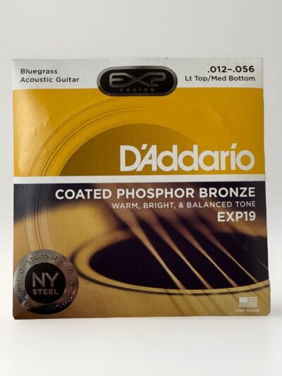 D'Addario EXP19 Coated Phosphor Bronze Acoustic Light Top Medium Bottom 12-56