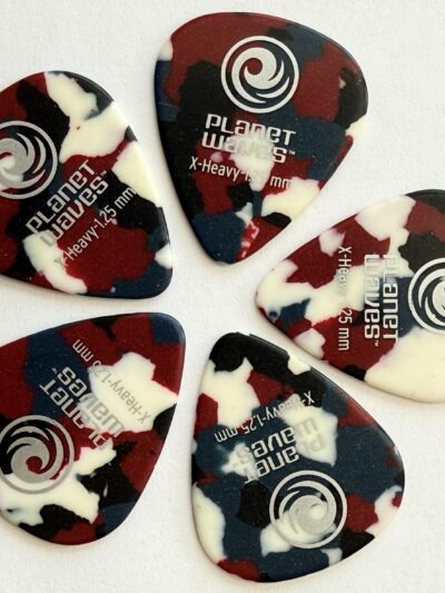 5-Pack Planet Waves Guitar Picks MultiColor Celluloid Extra Heavy X-Heavy 1.25mm
