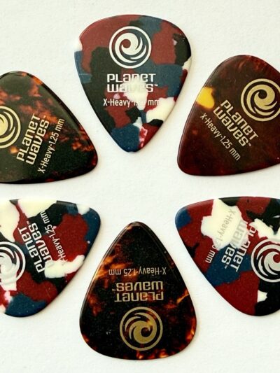 6-Pack Planet Waves Guitar Picks Assorted Celluloid Extra Heavy X-Heavy 1.25mm