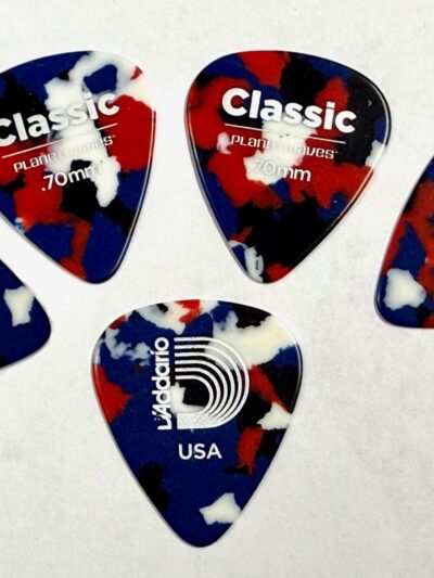 5-Pack D'Addario Planet Waves Classic .70mm Celluloid Multi-Color Guitar Picks