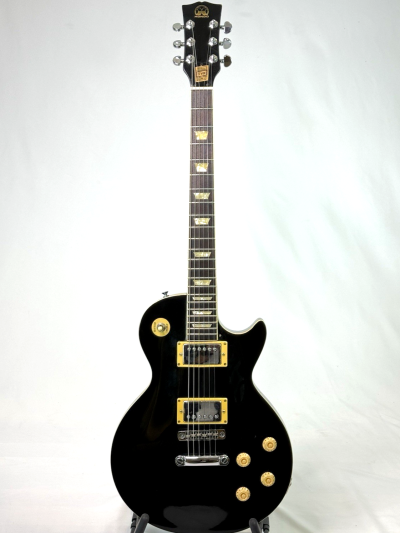 Vintage Hondo 748 Deluxe Mark II - LP Style Black Beauty Electric Guitar